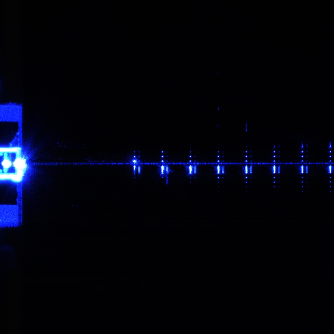 Blue Laser coupling - square
